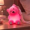 Gemmac Orsacchiotto Notturna Bambino con Cordino Luce Notturna Bambino | Morbido Silicone Senza BPA, 7 Colori, Ricaricabile tramite USB, Timer da 30 Min, Senza Fili LED Ragazza Deco Camera Da Letto