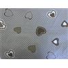 Euronovità Srl Telo arredo copridivano copriletto copritutto Cuore Grigio Pois Bianco 270x280 cm in Cotone granfoulard 100% Made in Italy Produzione Propria EURONOVITA'