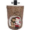 Mediawave Store Base Albero di Natale 35 cm con Babbo Natale Orso e Luci LED Decorative