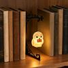 QUNZIDRESS Library Lantern Decorative Bookshelf Lighting, Metal Bookend Shelf Insert | Lampada da Comodino a Forma di Gufo con Mensola: supporto per libri in metallo con luce notturna, decorazione per casa