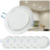 Sweet Led Faretto da incasso GX53, piatto, in alluminio, rotondo, 8,2 W, sostituibile, bianco neutro, 230 V, 750 lumen (alluminio spazzolato, 6 pezzi)