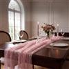 Rairsky Runner da Tavola in Tulle con Perline, 75x300cm Rosa Rete Trasparente Pizzo | Semitrasparente Runner Tulle Garza, Decorazione in Stile Bohémien per Matrimoni, Feste e Banchetti