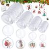 hicoosee 25 Pezzi Palline di Natale Trasparenti, hicoosee Palle di Plastica con Corda, Diametro 4/6/ 8/10 cm Plastica Palle di Natale Riempibile per Decorare Alberi di Natale Matrimoni Capodanno