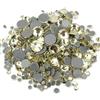 Brillabenny - Strass Termoadesivi per Tessuti, Scarpe e Decorazioni Fai da Te, 1000 Cristalli Hotfix in Dimensioni da 2mm/3mm/4mm/5mm/6mm (Oro Chiaro Jonquil)