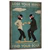 JHGO Poster vintage su tela, motivo: Lose Your Mind, decorazione artistica da parete per soggiorno e camera da letto, 40 x 60 cm
