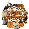 JOKILY Halloween Doors Sign, Decorazione LED per la porta di Halloween 29cm | Decorazioni per porte Halloween,Cute Ghost Door Hangable Signs,Halloween Feste Forniture per Porta Casa Muro Scuola Stregata