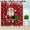 Bovlleetd Tende per Finestre Natalizie Invernali Rosse, Isolanti Termici con Babbo Natale, Albero e Fiocchi di Neve, Oscuranti per Soggiorno, Camera da Letto e Armadi, 140x260cm, 2 Pezzi
