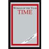 empireposter Fun Woman of The Year - Specchio stampato con cornice in plastica effetto legno, 20 x 30 cm