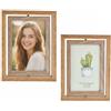 Ziyonix 2 Pezzi Cornice Foto in Legno 13 x 18 cm Girevole 360° Porta Foto da Tavola per 2 Fotografie Cornice Portafoto a Doppio Lato Portafoto per Matrimoni, Camerette, Famiglia, Scrivania e Ufficio