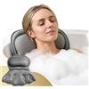 Kezidhp Cuscino Vasca da Bagno Ergonomico Supporto Collo | Cuscino 4D con 6 ventose, supporta testa, collo, spalle e schiena, per tutte le vasche da bagno