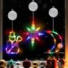OCCOUMR 3 luci a LED a ventosa, luci natalizie per finestre | Illuminazione natalizia da appendere alla finestra, decorazione natalizia per finestre, decorazione per interni ed esterni