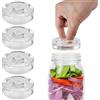 Abaobao Set di 4 pesi di fermentazione in vetro con manici facili da impugnare per crauti, kimchi, sottaceti, conserve, barattoli a bocca larga