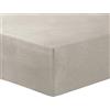 VISION Vision - Lenzuolo con angoli in flanella, 200 x 200 cm, colore: beige - 100% cotone flanella - morbido e caldo - berretto da 30 cm