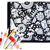TINA.WIN Coperta fai da te da colorare, 150 x 130 cm, con 24 pennarelli | Tessuto traspirante: lavabile e non stinge, per una pittura creativa senza limiti