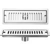 HavenlyCove Scarico rettangolare per pavimento doccia, con filtro a doppio strato, drenaggio rapido, in acciaio inox 304, per bagno, cucina, piscina, garage, 20-50 cm (10 cm x 30 cm)