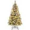 LIFEZEAL Albero di Natale con Luci Incorporate 150 cm, Pre-Illuminato | Albero di Natale con 200 Luci LED Bianche Calde, 8 Modalità di Illuminazione, 450 Rami, Christmas Tree