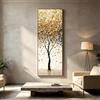 DAMAIART Quadro da parete lungo e stretto, dipinto su tela alto e sottile, arte verticale, poster con cornice in legno per ufficio, stanze e corridoi (35x105 cm/senza cornice)