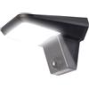 Luminea Faretto Solare LED da Esterno Wireless con Sensore di Movimento PIR, 800 lm, IP44, Nero