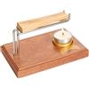 WARMWOO Porta incenso: bruciatore di incenso in legno, porta incenso con 4 candele, ciotola per incenso per affumicare e meditare, supporto per Palo Santo, fatto a mano, decorazione zen, versatile