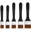 Penitue 5pz Grandi Larghe Piatte Pennelli Acrilico Set, 5 Misure Pennelli | Nylon Setole Grande Pennello Vernice per Pittura Acrilico Gesso Olio Acquerello Tela per Artista Pittore Principiante