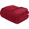 Il Gruppone Passione Casa Coperta Plaid Tinta Unita Pile Morbida Calda 280Gr/Mq Flanella di Microfibra Letto Copertina Divano Vellutata Invernale Singolo Matrimoniale - Bordeaux - Singolo 160x210 cm