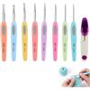 LDBEMG Set Uncinetti Rainbow, 5 Pezzi (2.5-6.0mm) con Marcapunti Colorati, Kit Uncinetto Ergonomico per Lana e Cotone, Ideale per Borse e Coperte