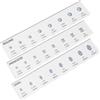 Generico Ring Measurer Tool - 3 Pieces Acrylic Gem Gauge For Sizing | 7.9x1.9in Round Oval Square Finger Measurement Device | Jewelry Making Essential Supplies For Beginners Women Men Craft Template