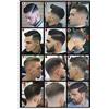 Oudrspo Moderno Negozio di Barbiere Targa in Metallo in Metallo Salone Taglio di Capelli per Uomo Grafico Poster Laminato Acconciature da Uomo Barbiere Poster Pittura Arte della Parete Soggiorno Camera da Let