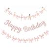 Tazuxetuqe 2 Pezzi Striscione Ballerina Decorazione Rosa Festa di Danza per Ragazze Donne Compleanno Matrimonio Baby Shower Tema Balletto