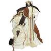 Mazzeo Natività 3 pz Altezza 30 cm in Resina con Vestiti in Tessuto