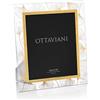 Ottaviani Portafoto della Collezione Soffio in Cristallo e foglia oro Tecnologia Silver Foil cm 20x25