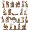Moranduzzo Set 21 Pastori e 1 Cammello Adatto a Presepe da 3,5 cm Scala 1:50 - MICRO 3,5 - Statuina Indistruttibile, Stile '700, Rifinita a Mano, Scultore M. Landi, Made in Italy