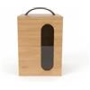 CIALESS Aria Contenitore Ermetico in bambù con Finestra in Vetro - Contenitore Singolo (Medio) - Barattolo Cucina per Pasta, Riso, Cereali - Organizer Dispensa e Bagno (1 contenitore, 3, Litri)