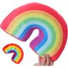 Comebachome Cuscino arcobaleno, fodere per cuscini morbide e corte da 13, 8 pollici, decorazioni arcobaleno a forma di arco per bambini, aula, casa, coperte