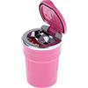 Luzhengyang Posacenere portatile rimovibile per auto, cilindrico, in plastica ABS, con coperchio a LED, rimuove gli odori, contenimento del fumo, lavabile, regalo per uomo, colore rosa