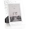 Widdop and Co Widdop Love and Cherish - Cornice portafoto in vetro con farfalle e strass, 12,7 x 17,8 cm
