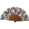 Tusitala Barcelona Ventaglio Spagnolo - Legno e Cotone - 23 cm - Custodia in yute natural - Accessorio Moda - Fatto a Mano in Spagna - Collezione Alzar la Mirada