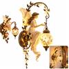 Generic Lampada da parete a lanterna incantata con fiore di fata, decorazione da | Lampada da parete vintage fata con fiori incandescenti Fantasy Fairy Accent Light per veranda patio giardino Decor