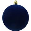 Stilé Collection Stilè, Set di Palline di Natale in Velluto blu Sfera Infrangibile in Plastica per Albero di Natale Decorazioni Natalizie Ornamento (Set 18 palle, 8cm)