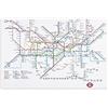 LINHUI Poster su tela con mappa della metropolitana di Londra e stampa artistica da parete, 60 x 90 cm