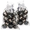 com-four® 40x palline di Natale, palline di plastica per Natale | decorazioni per alberi di Natale con pendente - Ø 6 cm