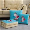 Surwin Coperta e Cuscino 2 in 1, per Viaggio, Estivo Trapunta Multifunzionale Morbida e Traspirante, Trasformabile da Cuscino in Coperta, per Divano Letto Sedia da Ufficio (Unicorno,45x45cm)