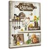 Dazzlewall Incorniciato Casa Colonica Cucina Arte Decorazione Rustica Girasole Decorazione della Parete Cucina Citazioni Stampa Pittura per Ristorante Sala da Pranzo 12x16 pollice