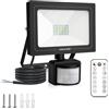 MEIKEE Faretto LED da 15 W, con sensore di movimento, per esterni, 1200 lm, super luminoso, 6500 K, bianco freddo, IP66, impermeabile, funzione temporizzazione, luminosità regolabile, per giardino,