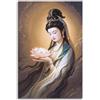 WJDYMX Poster su tela con immagine di Guanyin con fiore di loto, decorazione artistica digitale da parete e moderna decorazione per camera da letto, 20 x 30 cm