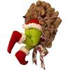 oytto Come il Grinch ha rubato la ghirlanda di Natale, gambe ripiene bloccate nella parete ghirlanda di tela di Natale decorazione ghirlanda di Natale super carino e adorabile ottimo regalo per gli amici
