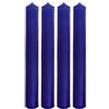 Dekohelden24 Candele Blu da Tavolo, Set da 4, Altezza x Diametro ca. 17 x 2 cm