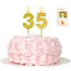 Kinsynko Candele per 35° compleanno, numero 35, decorazione per torta di compleanno per trentacinque anni, compleanno, anniversario di matrimonio, decorazione per feste
