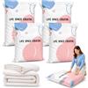 GETRWLBN Sacchetti sottovuoto 3D senza pompa per vestiti, senza pompa | Salvaspazio, sacchetti sottovuoto per piumini, materassi, coperte, cuscini, biancheria da letto, viaggi, traslochi