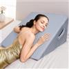 INFANZIA Cuscino a cuneo per letto e divano, 30 cm, in memory foam | Cuscino da lettura con fodera lavabile per reflusso, apnea del sonno, supporto per la schiena durante la lettura/guardare la